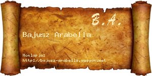 Bajusz Arabella névjegykártya